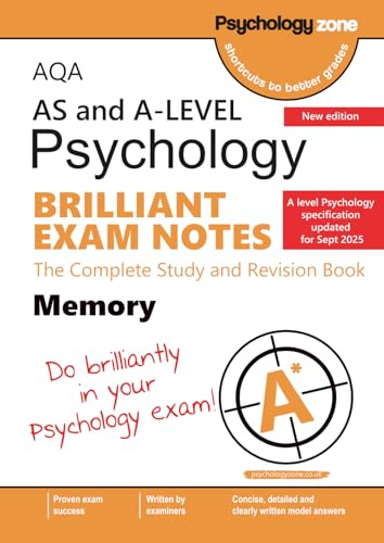 AQA A-Level Psychology Brilliant Exam Notes: Memory: Updated for 2025 specification