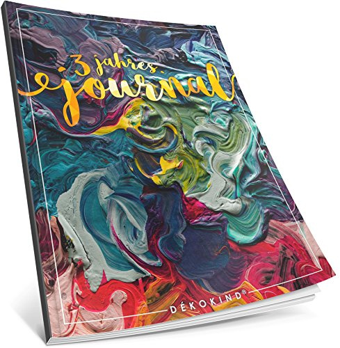 Dékokind® 3 Jahres Journal: Ca. A4-Format, 190+ Seiten, Vintage Softcover • Dicker Jahresplaner, Tagebuchkalender, Buchkalender, Tagesplaner • ArtNr. 35 Dicke Farbe • Ideal als Geschenk