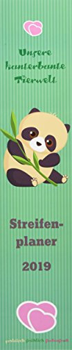 Kunterbunte Tierwelt 2019 - Streifenkalender (11 x 50) - Streifenplaner - Wandplaner