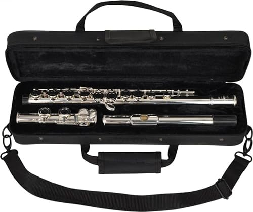 Steinbach Querflöte E-Mechanik Neusilber versilbert vor Versand von uns werkstattgeprüft. Mit Koffer, Putztuch, Aufbauanleitung, Tragegriffen und Schultergurt