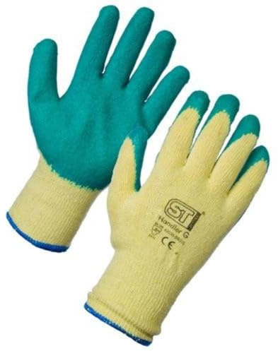 Supertouch Latex Coated Rubber Safety Gloves - 1 Pair - Orange - 10/Extra Large