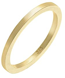 Elli PREMIUM Ring Damen Basic Klassik Ehering in 375 Gelbgold