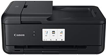 Canon PIXMA TS9550 Drucker Farbtintenstrahl Multifunktionsgerät DIN A4 A3 (Drucker A3, Scanner, Kopierer, 5 separate Tinten, WLAN, LAN, Print App, 2 Papierzuführungen, Duplexdruck) schwarz
