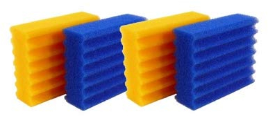 Pondlife 8 STK. Filterschwämme 2 Blaue & 2 gelbe passend für SunSun CBF 350 auch für Osaga