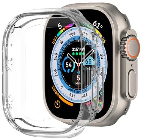 BOTOMALL Compatible with Apple Watch Bumper Case Ultra 2 / Ultra 49mm Soft Flexible TPU Thin Lightweight Protective Cover for iWatch [NO Front Screen Protector]