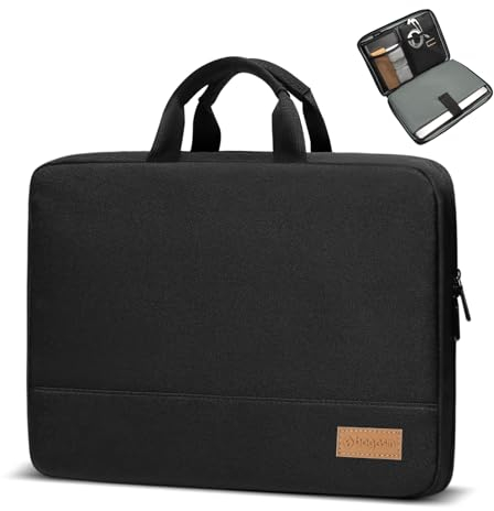 Bagasin Laptop Hülle Tasche, 15 15,6 16 Zoll TSA Laptoptasche Schutzhülle Sleeve Wasserdicht mit 4-lagigem Schutz, Computer Tragetasche für MacBook, HP, Dell, Lenovo, Asus Notebook