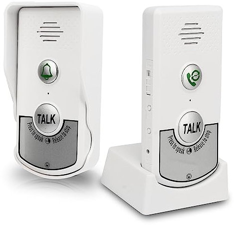 Sonnette Sans Fil Exterieur Etanche, Interphone Sans Fil, Sonnettes D'interphone Vocal sans Fil avec Batterie au Lithium Rechargeable, Sonnette D'interphone de 1000 Mètres