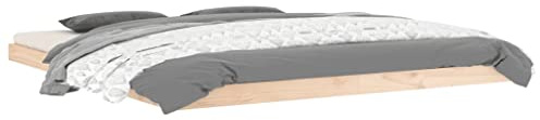 vidaXL Estructura de Cama de Madera Maciza de Pino 180x200 cm, Muebles de Dormitorio, Cama Doble