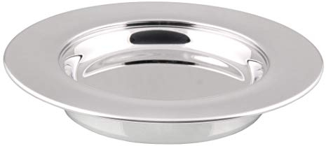 Mayur Exports Assiette à pain de communion en acier inoxydable de qualité supérieure pour églises et fournitures de communion (miroir argenté)