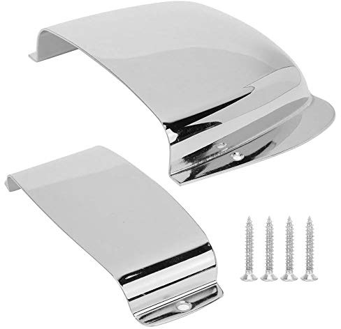 Bass Bridge Cover with Screws Iron Protector for Jazz Bass Pickup and Bridge Plate Cover Set Guitar Accessories(Silver)