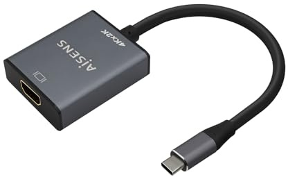 AISENS - A109-0685 - Conversor Aluminio USB-C a HDMI 4K@30Hz, USB-C/M-HDMI/H, Gris, 15Cm