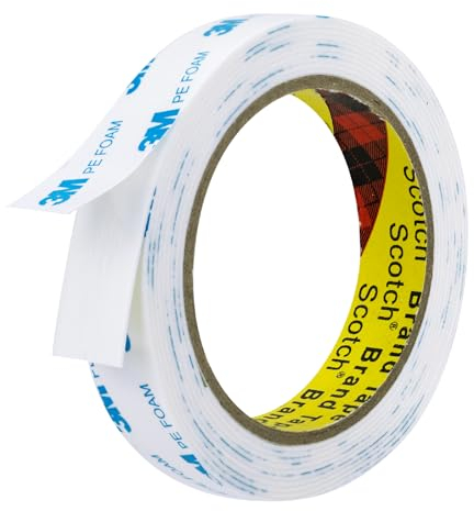 Leikedun Nastro di montaggio biadesivo 1600T | 20 mm x 300 cm | Schiuma PE Tapes | Nastro adesivo extra forte | per uffici, casa, auto, fissante, fai da te, esterno