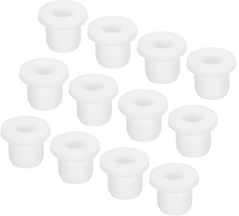 QUARKZMAN 12pz Passacavo in Gomma a Forma di T Diametro 10mm Bianco | Diametro Interno 6mm, Protezione Sigillante, per Fori Flessibili per Cavi Tubi