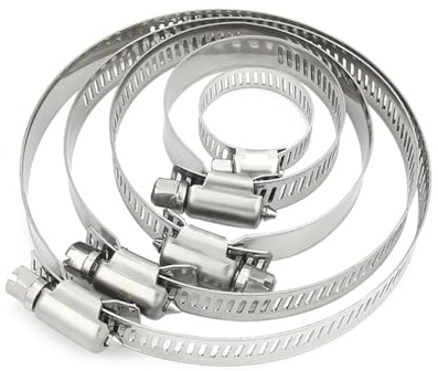 304 Edelstahl-Schlauchring, Rohrschelle, Clip-Klemme, Halskragen, Gasrohr-Karte, Rohrclip, verstellbarer Halsring, 18,32 mm (5 Stück)