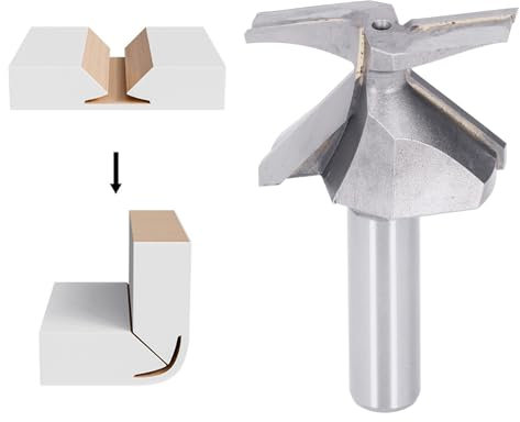 Couper le Foret de Routeur Mèches de Routeur de Panneau à Rainure de Tige de 1/2 Pouces, Mèche de Routeur Intégrée R30 de Cintrage D'arc Fraise à Bois pour le Travail du Bois