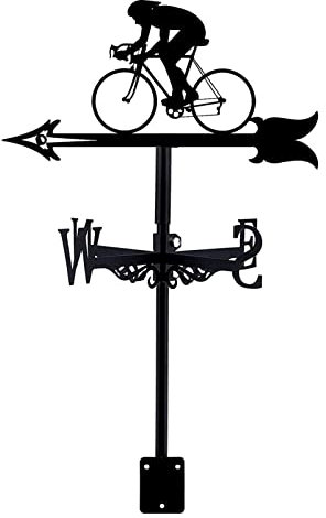 OLSKFUH Girouette Extérieure pour Vélo Girouette en Fer Forgé Girouettes en Métal pour Abris De Jardin Toit De Terrasse Coupole Décoration De Grange Indicateur De Direction du Ve,