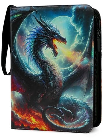 Sammelalbum für Pokemon Karten, 50 Seiten 400 Taschen Sammelkarten Album,Tragbar Wasserdicht PU Karten Halter,Sammelkartenalben Es ist das Geschenk für Kinder