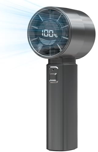 ERABAY Ventilateur portable - Ventilateur de refroidissement haute vitesse rechargeable par USB avec batterie de 4000 mAh - 12 heures d'autonomie pour la plage, les voyages, les vacances (noir)