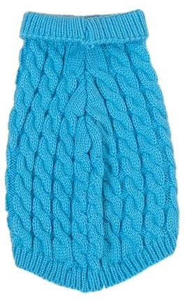 ZBJZUIMEI Hundebekleidung Hund Jumper Rollkragenpullover Welpe Jumper Strick -hundespringer Kleine Mittelgroße Hunde Und Katzen Weich Bequemer Hund-blau-XL (5-7 Kg)