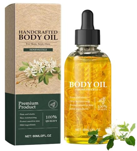 Vanilla Rose Body Oil, Handcrafted Premium Grade Oil for Skin and Hair, Body Oils for Women, Body Oil After Shower, Nourishing Hair Care and Body Oil, Nourishing Skin (Honeysuckle, 60ml)