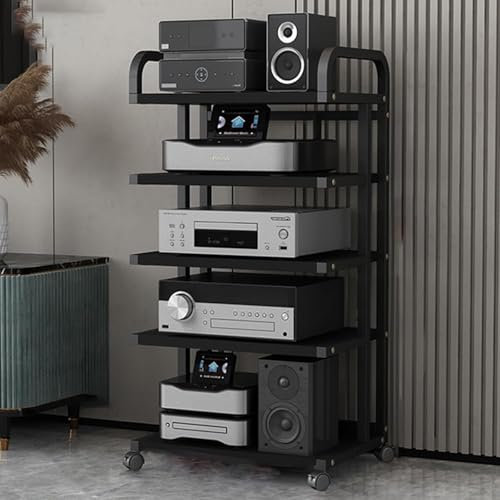 HYDTGZ Soporte para Reproductor de Discos de Audio Vídeo, Estante para Consola de Videojuegos DVD, para el Hogar, la Oficina el Cine,A,50x40x106cm