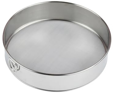 FSSTUD Tamis à farine rond en acier inoxydable de 30 cm à 60 mailles - Tamis à farine à maille fine - Grande passoire à sucre - Pour la maison, le restaurant