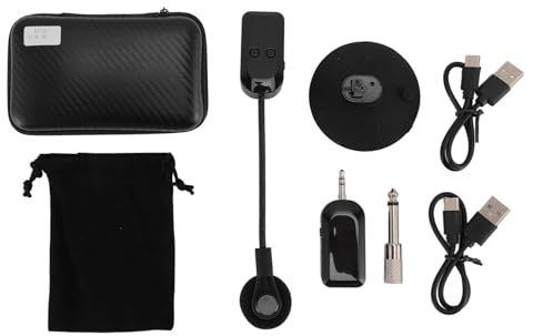 Professional 2.4G Inalámbrico 360 ° Rotación Saxofón de Saxofón para Rendimiento, Trompeta de Orquesta Flexible y Ajustable, Condensador de Megáfono Saxo Hifi, Resistente a la