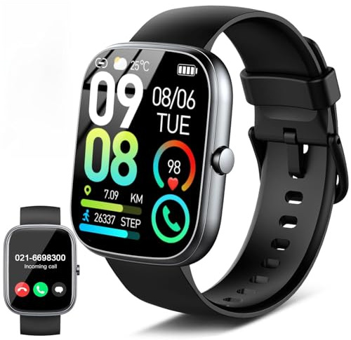 Smart Watch for Men Women Answer/Make Calls, 1.91Fitness Watch with Heart Rate/Sleep Monitor/Step Counter, Fitness Tracker 110+ Sports Activity Trackers, IP68 Waterproof Smartwatch for IOS Android