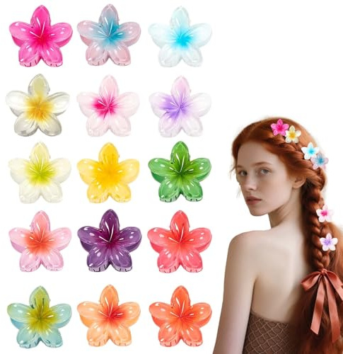 15 Stück Blumen Haarklammer, Haarklammer Blume, Haarklammern Klein, Haarschmuck Damen, Schön Haarklammern Blumens Dauerhaft Blumen Haarspange für Damen