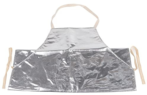 Tissting Delantal resistente al calor 1000°C, Aislamiento térmico lámina aluminio, delantal trabajo alta temperatura para protección industrial y cocina profesional
