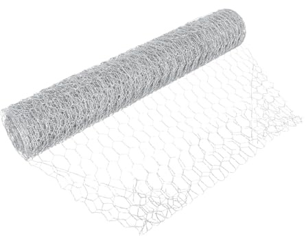 Hemobllo Malla Metálica Galvanizada Hexagonal Ligera para Gallinero y Manualidades Resistente Alambre para Vallas de Jardín y Protección de Aves para Bricolaje y Decoración