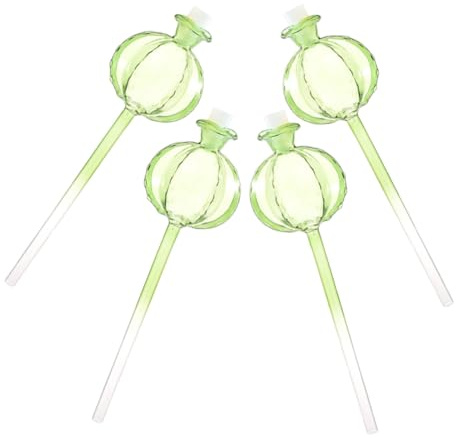 Veemoon 4 pièces Dispositif Arrosage Automatique Verre Forme de Cactus Globe Irrigation Pratique pour Plantes Intérieur Système Autonome pour Pot de Fleurs Arroseur pour Entretien
