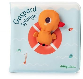 Lilliputiens - Livre de Bain Magique interactif - Gaspard Le Canard et Ses Amis Aquatiques - Jouet éducatif et Amusant pour bébé Eveil et découverte - 83456