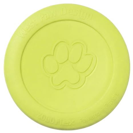 WEST PAW Zogoflex Zisc Dog Flying Disc, High Flying Aerodynamic Disc for Dogs Puppy – Lightweight, Floatable Disc for Fetch, Tug of War, Catch, Play – Doubles as Food/Water Bowl, Large, Granny Smith