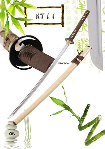 Fudoshin Katana Practical Negisa - Traditionell, Kohlenstoffstahl, Holzfarben, Schwert