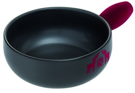 KUHN RIKON 32014 Fondue Käsefondue Caquelon Beflockt Hirsch,Induktion 23cm
