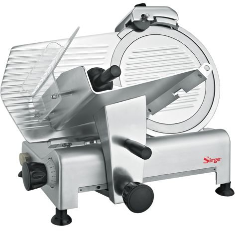 Sirge AFFPROF30 Affettatrice Professionale Semi Automatica a gravità [420 Watt - Lunghezza taglio 22cm] PROFESSIONALE con GRUPPO AFFILATURA, con 3 protezioni di sicurezza, spessore da 0 a 15 mm