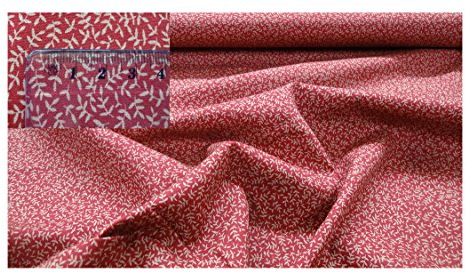 Fabrics-City rot/beige Baumwollstoff Patchwork Baumwollmischgewebe für Nähprojekte, Bastelarbeiten, Quiltstoffe, Stoff zum Nähen und Kleben, vielseitiger DIY, 3426