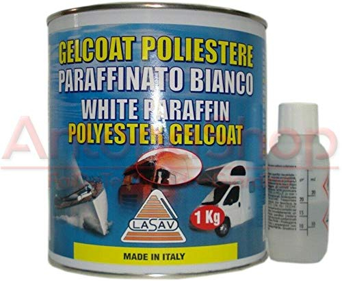 LASAV GELCOAT Polyester PARAFFINÉ Blanc C/Cat kg 1