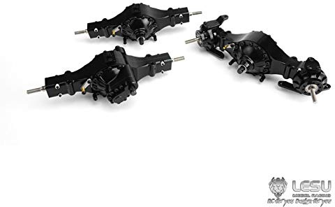 LESU 6X6 Metall Vorne Hinterachse Differentialschloss 1/14 RC Traktor Truck TMY
