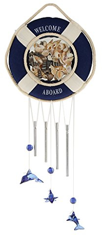 Backbayia Nautische Windspiel Hängende Klangspiel Dekoration für Tür, Wand, Garten, Balkon