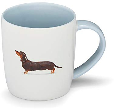 Cooksmart Sausage Dog Ceramic Barrel Mug for Tea & Coffee | British Designed, Large Capacity, Hot Drinks, Home, Office, Comfortable Handle, Durable Stoneware, Everyday Use