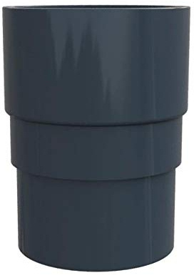 Anthracite Grey Round 68mm Downpipe Straight Connector, Freeflow Rain Water Systems