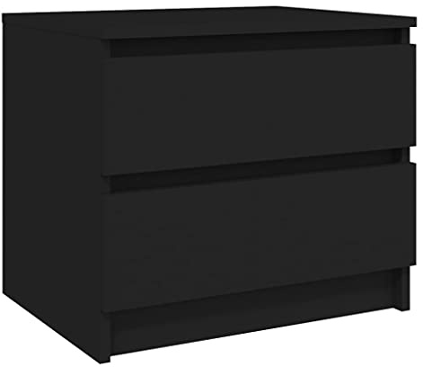 vidaXL Nachttisch Schwarz 50x39x43,5 cm Holzwerkstoff