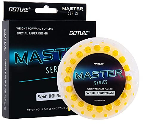 Goture Fliegenschnur Gewicht vorwärts schwimmend//doppelt geschweißte Micro Loops//Fliegenschnur für Süßwasser Salzwasser WF2 3 4 5 6 7 8 9 10 WT 90 100FT