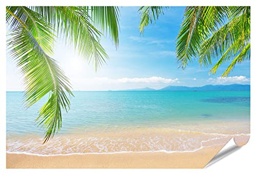 islandburner XXL Bild Poster Palmen Und Tropischer Strand Urlaubsfeeling Premium Bilder Fotodruck