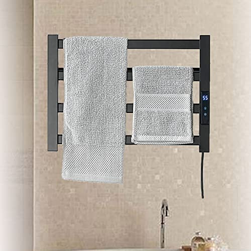VVLXRIC Asciuga Salviette Elettrico da Bagno, con Timer Riscaldamento Uniforme Asciuga Salviette Elettrico da Bagno, Asciuga Bagno,470x300mm