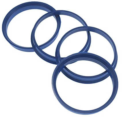 Lot de 4 anneaux de centrage 65,1 x 60,1 mm - Bleu - Fabriqué en Allemagne