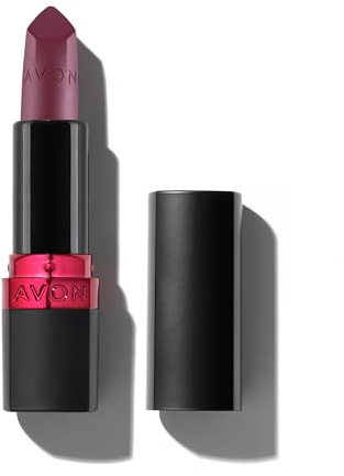AVON Barra de Labios Ultra Matte Tono Berry Blast - Enriquecida con Vitamina E, Aceite de Aguacate y Aceite de Sésamo - Cobertura Cómoda, No se cuartea ni se seca - SPF 15 - Color Granate