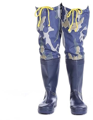 Watstiefel 60 cm hohe kniehohe Angelstiefel, Hüftwatstiefel für Herren und Damen, geeignet für den Aquakulturmarkt (Color : Blue, Size : 37 EU)